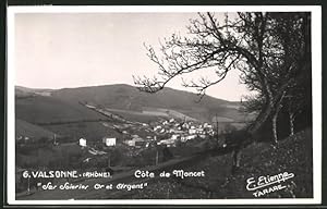 Carte postale Valsonne / Côte de Moncet, Ses Soieries Or et Argent.