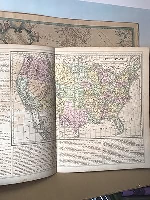 American Color Map 1853 with Statistics of United States 1850