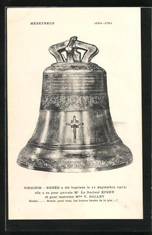 Ansichtskarte Menetreux, Viriginie, Renee a ete baptiste le 11.9.1913