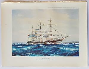 1938 Original Print Passenger & Emigrant Clipper Ship Invercargill