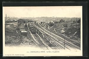 Ansichtskarte Chatillon-sur-Seine, vue générale, La Gare / Bahnhof