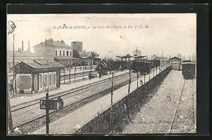 Ansichtskarte St-Jean-de-Losne, La Gare du Chemin de Fer P.-L.-M. / Bahnhof