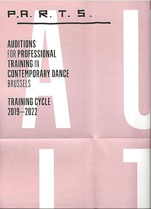 P.A.R.T.S. AUDITIONS - Training Cycle 2019-2022 (poster)