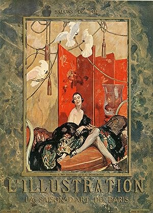"Jean-Gabriel DOMERGUE : Mlle SPINELLY" / Couverture originale entoilée / SALONS de 1922 / L'ILLU...