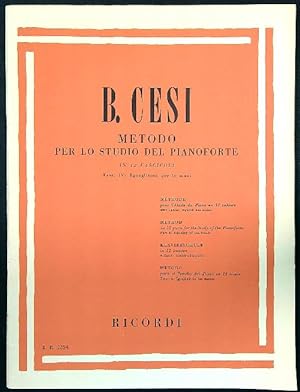 Cesi. Metodo per lo studio del pianoforte (Fasc. IV)