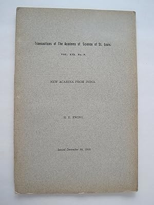 Transactions of the Academy of Science of St. Louis : New Acarina from India, Vol. XIX, No. 8, De...