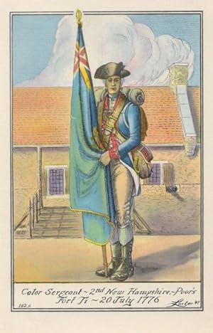 Colonel Enoch Poor 2nd New Hampshire Regiment Uniform Postcard