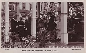 King George V Visit To Nottingham In WW1 1914 RPC Postcard
