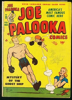 JOE PALOOKA #8 1946-HARVEY COMICS---BOXING---BLACK CAT VG