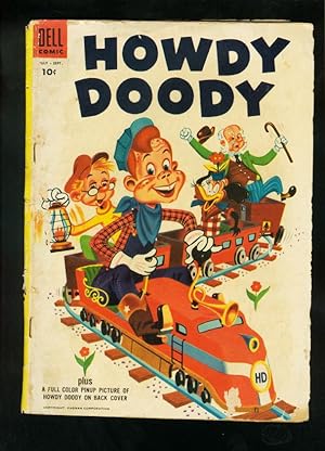 HOWDY DOODY #34 1955-DELL COMICS-RAILROAD COVER-FAIR/GOOD