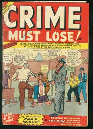 CRIME MUST LOSE! #4-BOXING/RACKETEER COVER-WILD TORTURE G-