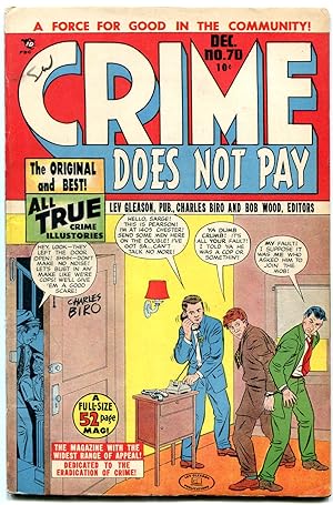 CRIME DOES NOT PAY #70-CHARLES BIRO COVER-TUSKA FN/VF