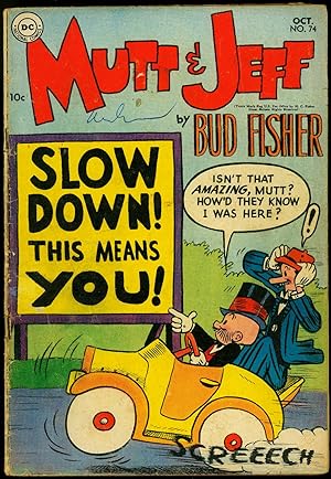 Mutt & Jeff #74 1954- Bud Fisher- Congo Bill #2 ad- DC Comics G