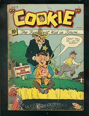 COOKIES COMIC#7 1947-FISHING COVER-MERMAID SPLASH PANEL G