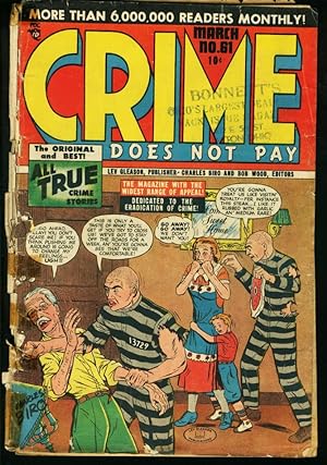 CRIME DOES NOT PAY #61-VIOLENT COVER-PRE CODE CRIME! FR