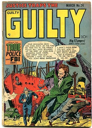 JUSTICE TRAPS THE GUILTY #24 ROBBERY COVER 1950 CRIME VG