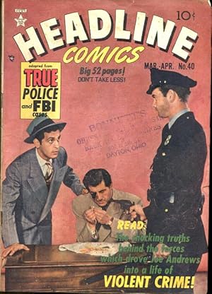 HEADLINE COMICS #40-PHOTO CRIME COVER VG