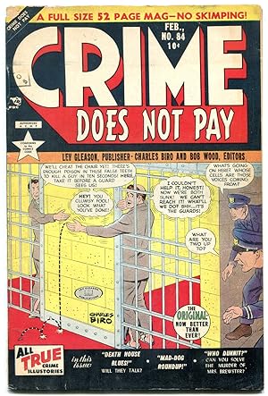 CRIME DOES NOT PAY #84-PRISON-CHARLES BIRO-PRE CODE VG/FN