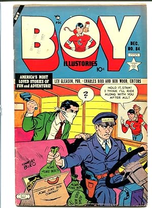 BOY COMICS #84-violent attack cover-Golden Age VG