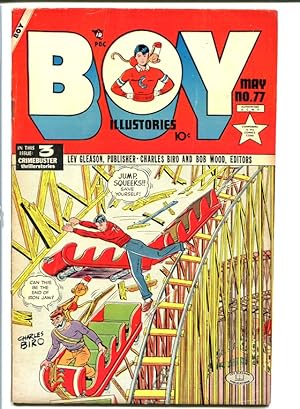 BOY COMICS #77-roller coaster cover-Golden Age VG+