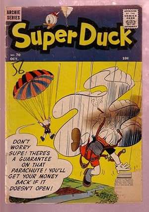 SUPER DUCK #70 1956-PARACHUTE COVER-ARCHIE COMICS PUB. FR