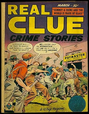 REAL CLUE CRIME STORIES v.4 #1 1949-PRE CODE VIOLENCE VG