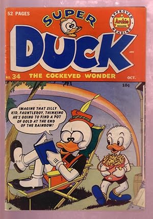 SUPER DUCK #34 1950 AL FAGALY RAINBOW---VIOLENT STORIES VF