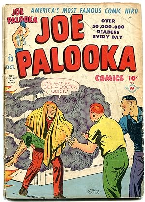JOE PALOOKA #13 1947-HARVEY COMICS-HAM FISHER-BLACK CAT FR/G