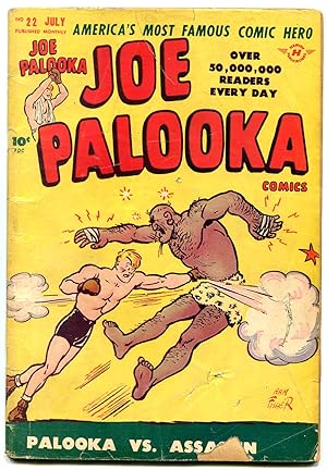 JOE PALOOKA #22 1948-HARVEY COMICS-POWELL ART-BLACK CAT G/VG
