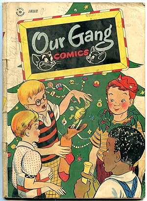 OUR GANG #30 1947-DELL COMIC-CHRISTMAS COVER-CARL BARKS G/VG