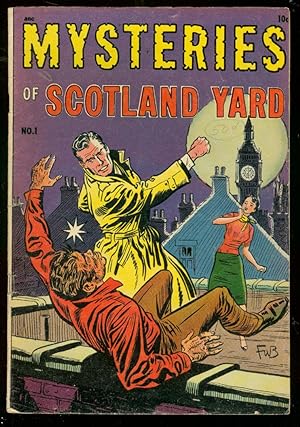 MYSTERIES OF SCOTLAND YARD #1-MAGAZINE ENTERPRISES-RARE VG