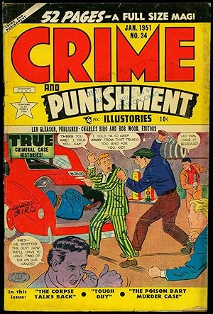 Crime and Punishment #34 1951- Charles Biro- Gleason Golden Age VG-