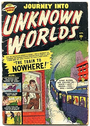 Journey Into Unknown Worlds #4 1951- Atlas Golden Age sci-fi g/vg
