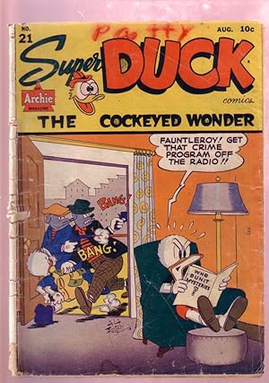 SUPER DUCK #21 1948 AL FAGALY GUN COVER-VIOLENT STORIES G-