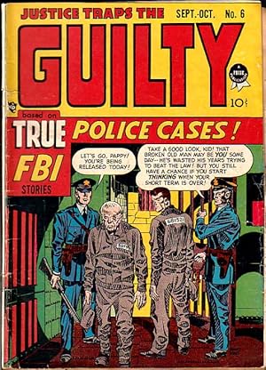 JUSTICE TRAPS THE GUILTY #6-SIMON & KIRBY CVR/STORY VG