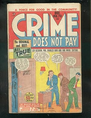 CRIME DOES NOT PAY #70 1948-CHAS BIRO-PRE CODE VIOLENCE G/VG