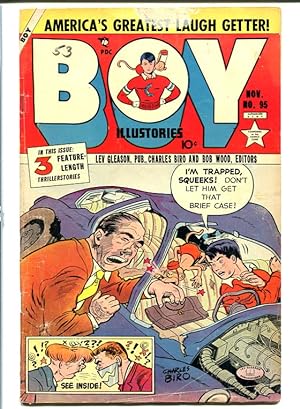 BOY COMICS #95-monkey attack cover!-Golden Age G