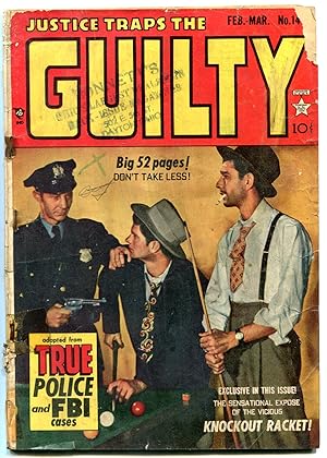Justice Traps The Guilty #14 1950-KIRBY ART- Golden Age Crime G