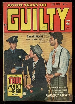 JUSTICE TRAPS THE GUILTY #14 1950-PHOTO COVER-SEVERIN VG