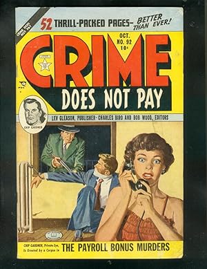 CRIME DOES NOT PAY #92 '50-CHARLES BIRO-PRE CODE TERROR G