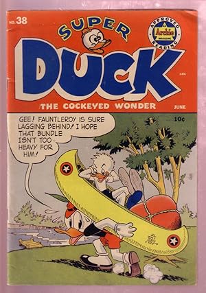 SUPER DUCK #38 1951 AL FAGALY CANOE COVER-VIOLENT STORY VF-