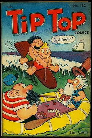 TIP TOP COMICS #132 1947-SURF BOARD-CARD GAME COVER- VG/FN
