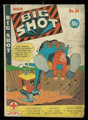 BIG SHOTS COMICS #54 1945-CHARLIE CHAN-SKYMAN-THE FACE- VG