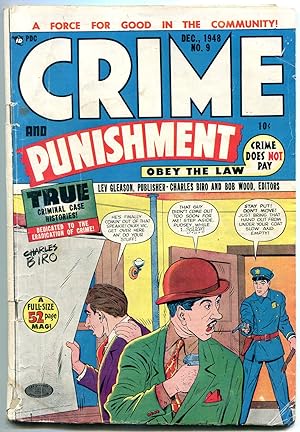 CRIME & PUNISHMENT #9 1948-CHARLES BIRO-LEV GLEASON-PRE G/VG