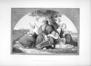 Victorian Steel Engraving: THE CAPTIVES IN BABYLON