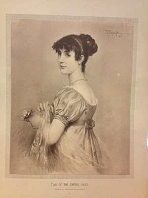 Robert Beyschlag (Artist): 1886 Lithograph Fashion Print -Time of the Empire (1800)