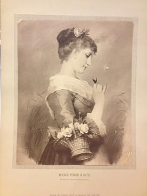 Robert Beyschlag (Artist): 1886 Lithograph Fashion Print - Rococco Period II (1775)