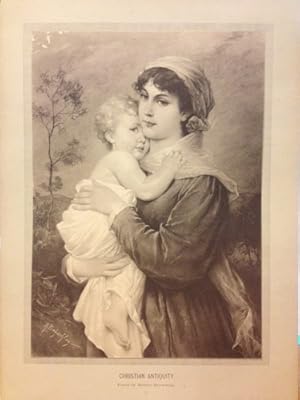 Robert Beyschlag (Artist): 1886 Lithograph Fashion Print -Christian Antiquity