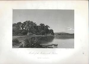 1874 Engraving - Mouth of the Moodna on the Hudson