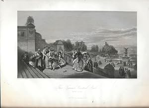 1874 Engraving - The Terrace, Central Park (New York City)